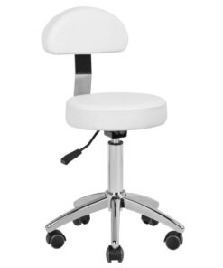 Taboret kosmetyczny AM-304 biały