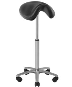 Taboret kosmetyczny-fryzjerski 001B czarny wysoki