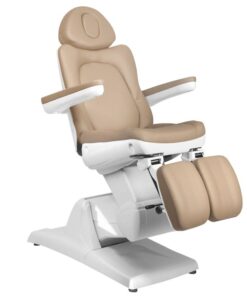 Fotel kosmetyczny elektr. Azzurro 870S pedi 3 siln. cappuccino