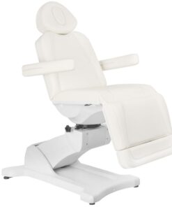 Fotel kosmetyczny elektr. Azzurro 869A obrotowy 4 siln. biały