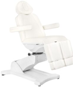 Fotel kosmetyczny elektr. Azzurro 869AS pedi obrotowy 5 siln. biały