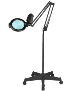 Lampa lupa led Glow Moonlight 8013/6" black ze statywem