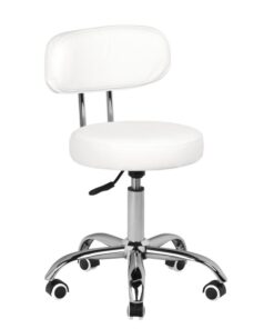 Taboret kosmetyczny do pedicure A-007 biały