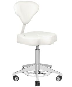 Taboret kosmetyczny Azzurro 156-F bump-up biały