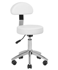 Taboret kosmetyczny do pedicure 304-P biały