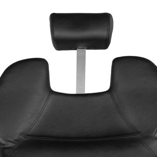 Hair System fotel barberski New York czarny – fotel do barber shopu z odchylanym oparciem i podnóżkiem