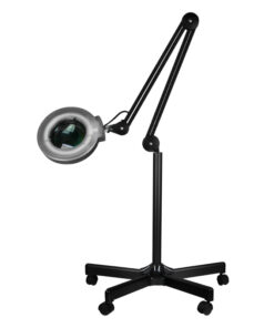 Lampa lupa led S5 + statyw led reg. natężenie światła czarna