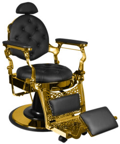 Gabbiano fotel barberski Giulio Gold czarny