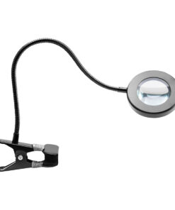 Lampka lupa led snake ring na biurko czarna