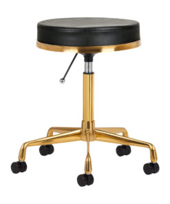 Taboret kosmetyczny H4 złoty czarny