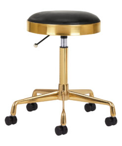 Taboret kosmetyczny H7 złoty czarny