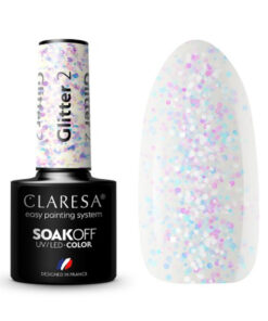 CLARESA Lakier hybrydowy GLITTER 2 -5g