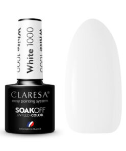 CLARESA Lakier hybrydowy WHITE 1000 -5g