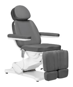 Elektryczny fotel kosmetyczny SILLON CLASSIC 2 silniki pedi szary