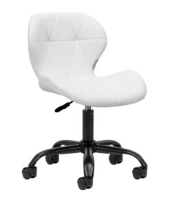 Taboret kosmetyczny QS-06B czarno biały