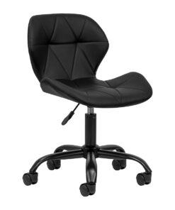Taboret kosmetyczny QS-06B czarno czarny