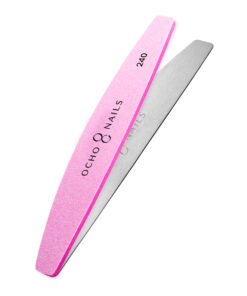 Ocho Nails pilnik półksiężyc metalowy rdzeń + polerki 240 10 szt.