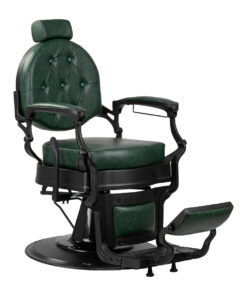 Gabbiano fotel barberski President zielony z czarną ramą