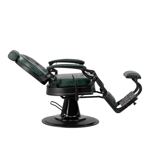 Gabbiano fotel barberski President zielony z czarną ramą