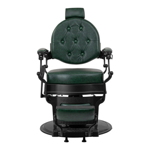 Gabbiano fotel barberski President zielony z czarną ramą
