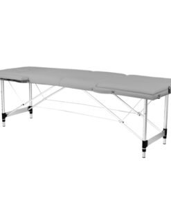 Stół składany do masażu aluminiowy Balance 3 segmentowy szary
