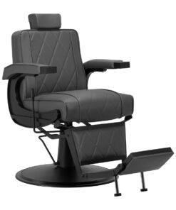 Hair System fotel barberski BM88066B szary czarna rama