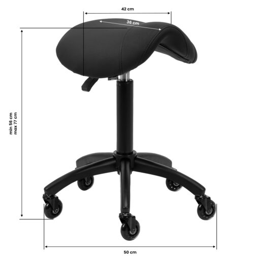 Gabbiano taboret fryzjerski D032 czarny