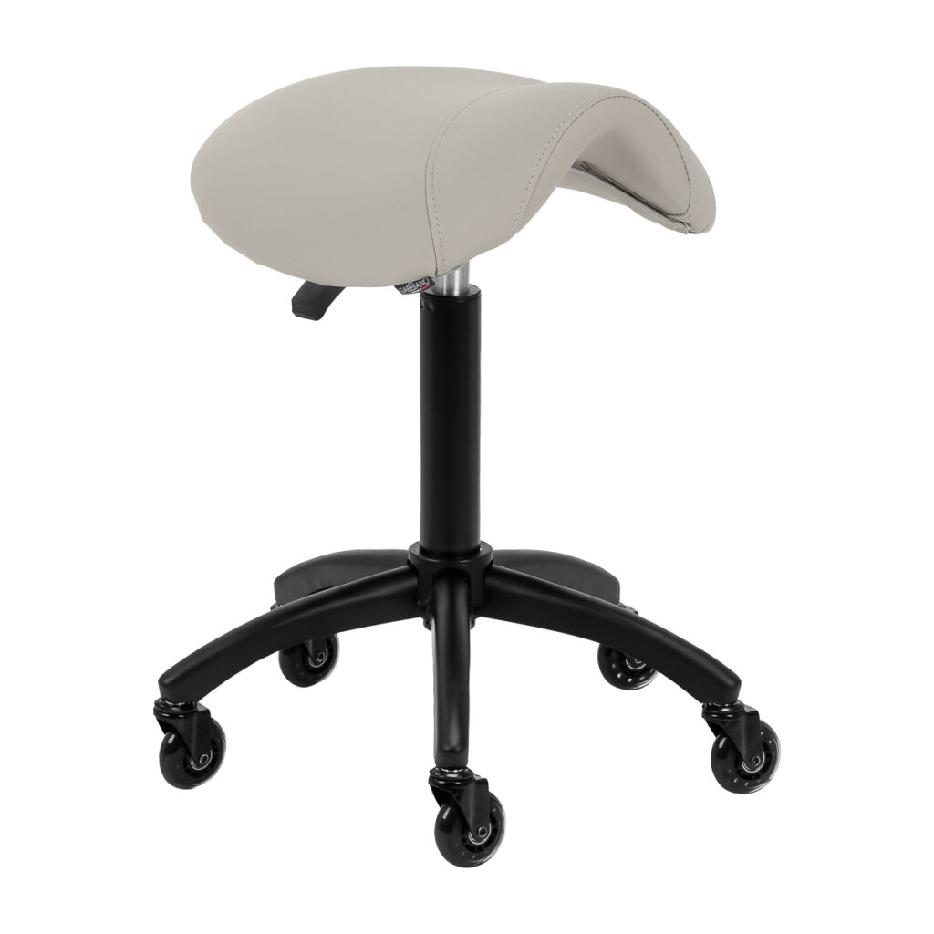Gabbiano taboret fryzjerski D032 szarobeżowy