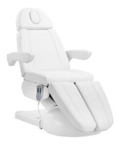 Fotel kosmetyczny elektr. Azzurro Lux 3m pedi biały