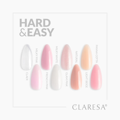 CLARESA ŻEL BUDUJĄCY HARD&EASY BUILDER GEL GLAM PINK 45g